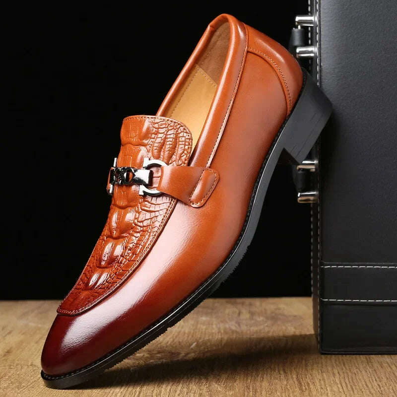 KIMLUD, Luxury Men Leather Shoes Fashion Wedding Party Shoes Luxury Men Designer Business Flats Shoes Large Size 2020 New rty6, KIMLUD Womens Clothes