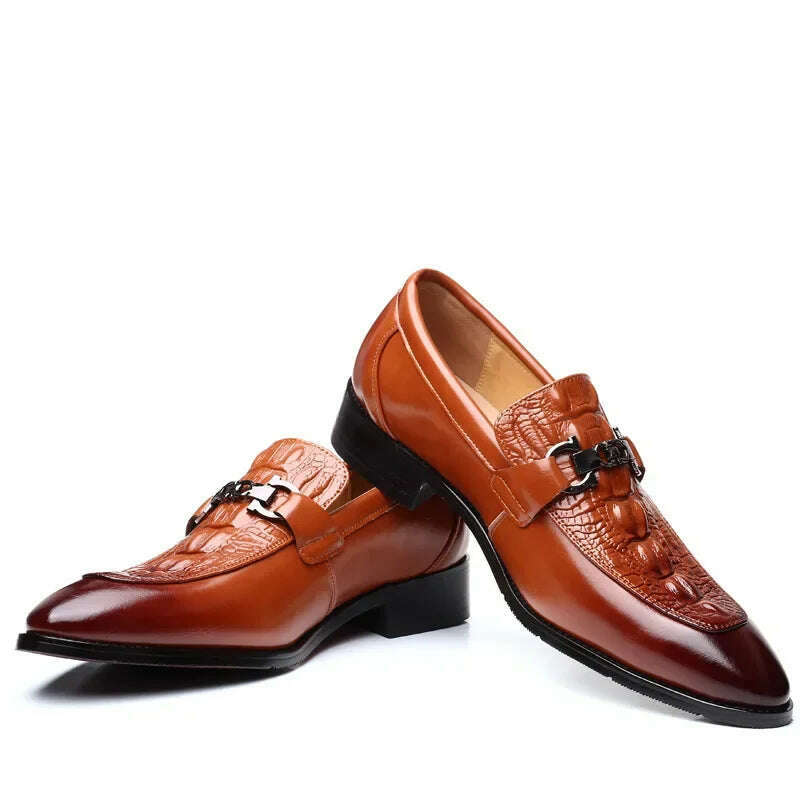 Luxury Men Leather Shoes Fashion Wedding Party Shoes Luxury Men Designer Business Flats Shoes Large Size 2020 New rty6 - KIMLUD