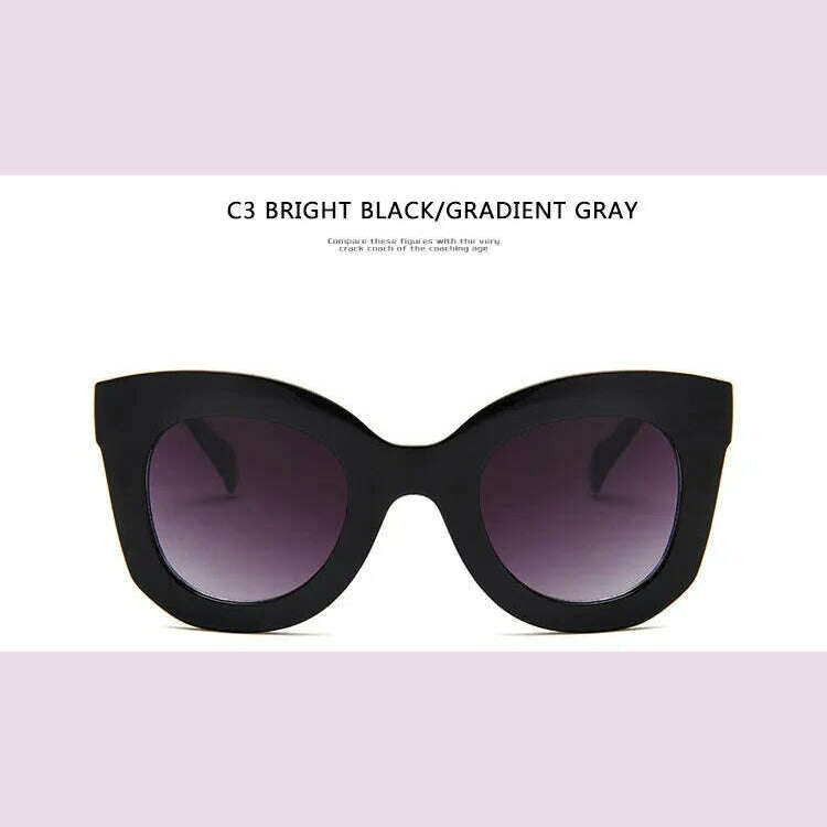 Luxury Rectangle sunglasses women brand designer retro cat eye sun glasses Female Eyewear UV400 oculos - KIMLUD