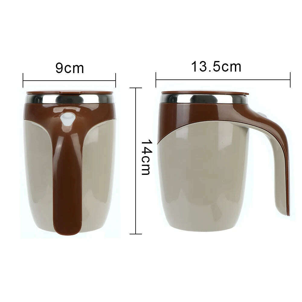 KIMLUD, Mark Cup Magnetic Rotating Lazy Coffee Stirring Cup Auto Stirring Cup Electric Milk Cup Warmer Bottle 304 Stainless Steel, KIMLUD Womens Clothes