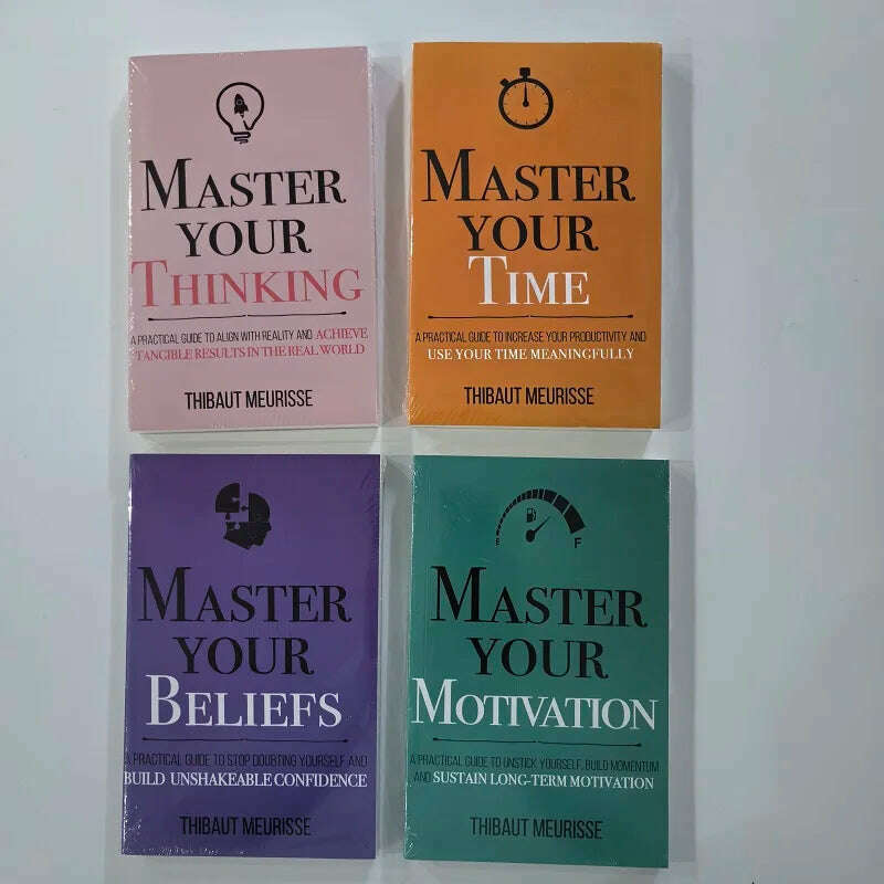 Master Your Thinking, Time,Beliefs,Motivation,English Original Novel By Thibaut Meurisse Better Manage Your Feelings Book - KIMLUD