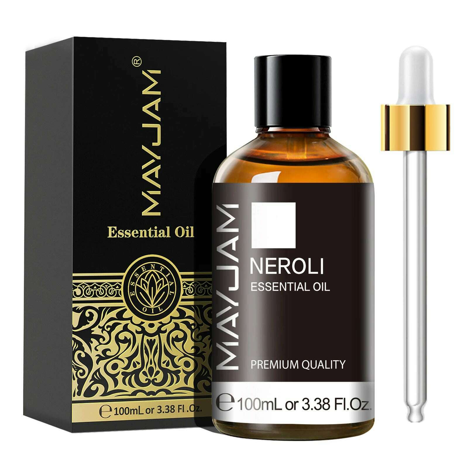 KIMLUD, MAYJAM 1PCS 100ML Essential Oil with Dropper Sandalwood Lavender Eucalyptus Vanilla Aroma Oil For Humidifier Scent Candle Burner, Neroli / 100ml, KIMLUD APPAREL - Womens Clothes