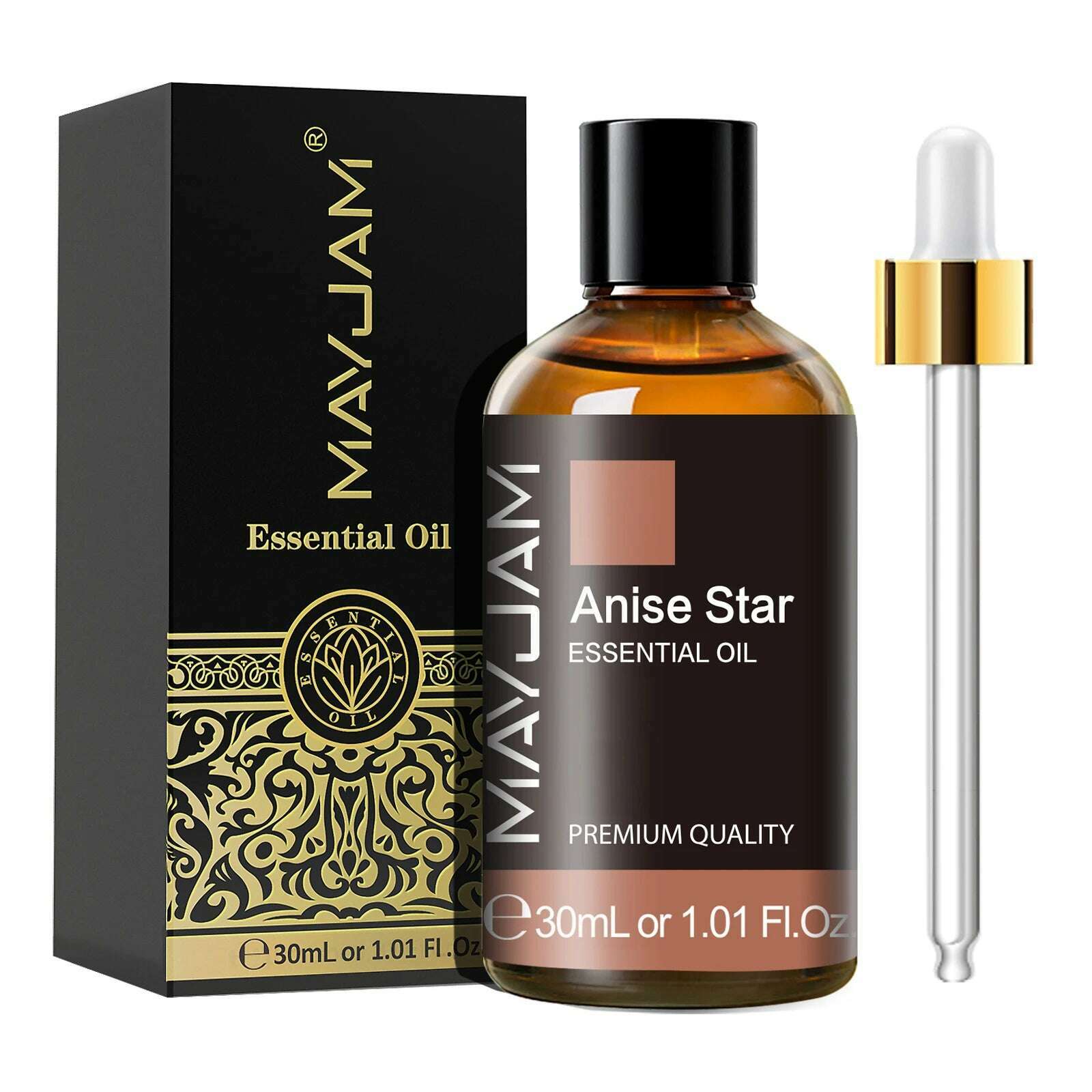 MAYJAM 30ML with Dropper Essential Oils Oregano Lemon Eucalyptus Spearmint Neroli Helichrysum Turmeric Anise Star Tea Tree - KIMLUD