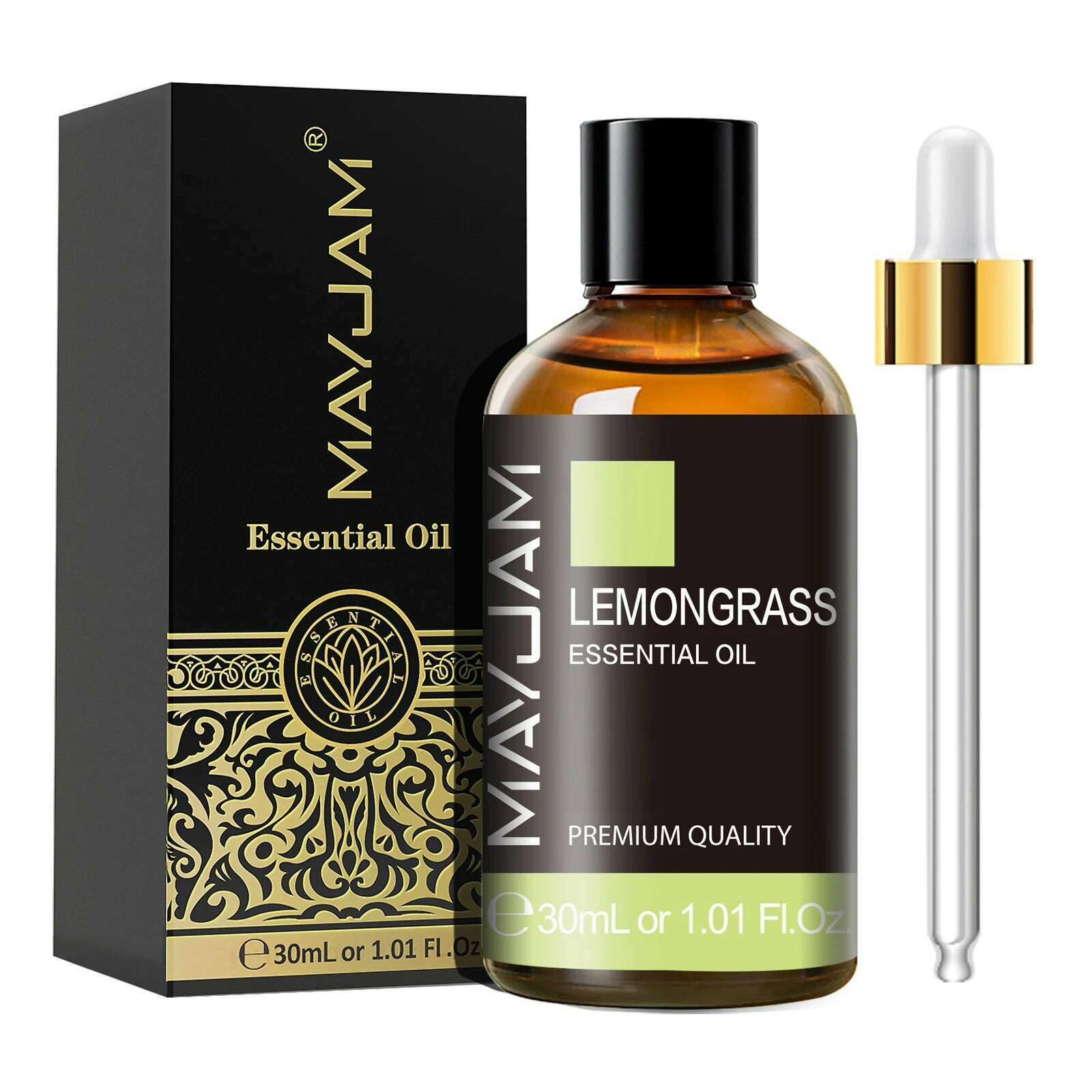 KIMLUD, MAYJAM 30ML with Dropper Essential Oils Oregano Lemon Eucalyptus Spearmint Neroli Helichrysum Turmeric Anise Star Tea Tree, Lemongrass / 30ml, KIMLUD APPAREL - Womens Clothes