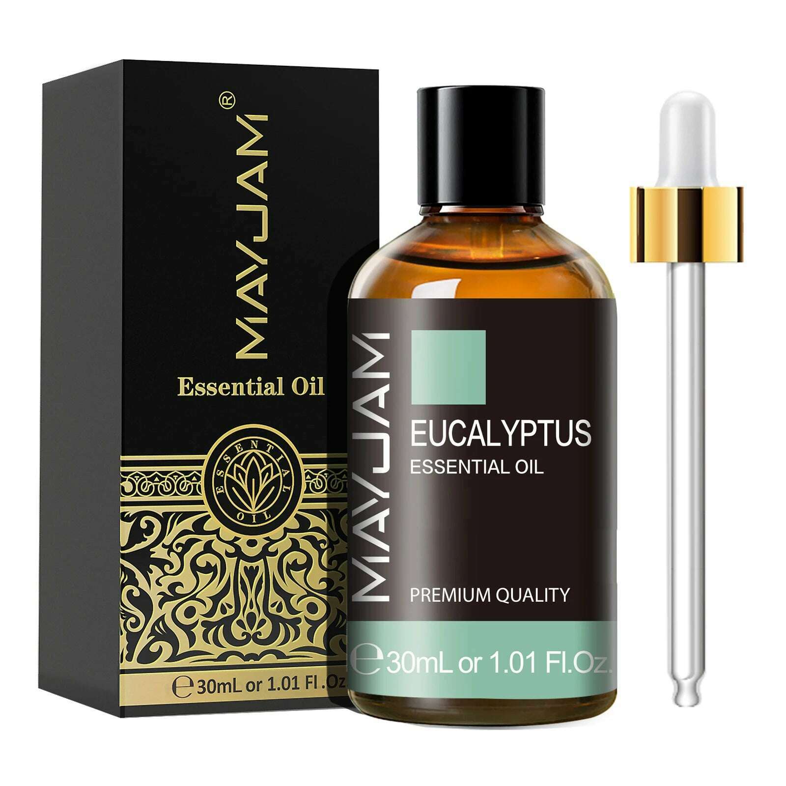 KIMLUD, MAYJAM 30ML with Dropper Essential Oils Oregano Lemon Eucalyptus Spearmint Neroli Helichrysum Turmeric Anise Star Tea Tree, Eucalyptus / 30ml, KIMLUD APPAREL - Womens Clothes