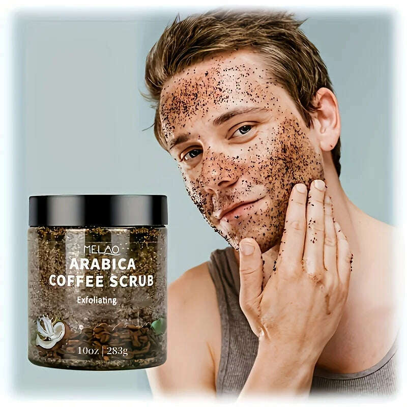 MELAO Arabica Coffee Scrub - All Natural Exfoliating Body Scrub for Skin Care Dead Sea Salt and Arabica Coffee Moisturizing - KIMLUD