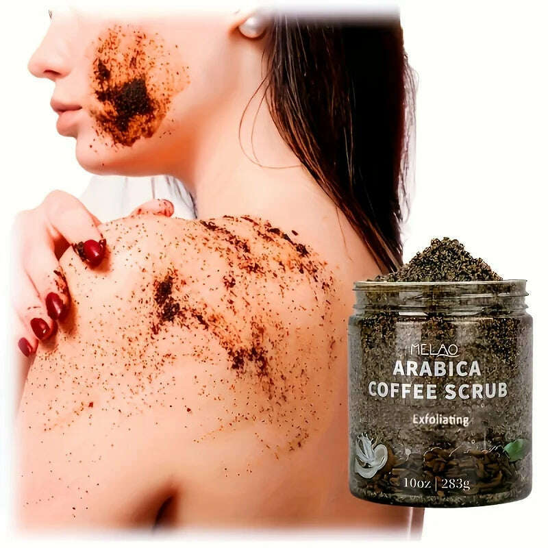 MELAO Arabica Coffee Scrub - All Natural Exfoliating Body Scrub for Skin Care Dead Sea Salt and Arabica Coffee Moisturizing - KIMLUD