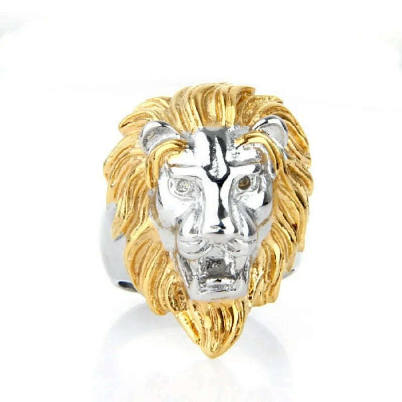 KIMLUD, Men 's Stainless Steel Gloves Titanium Steel Lion Head Ring, KIMLUD Womens Clothes