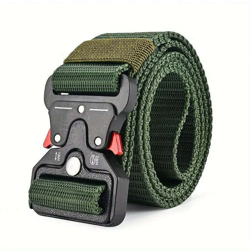 KIMLUD, Men's Belt Outdoor Multi Function Belt High Quality Canvas For Nylon Male Luxury Belts Women's Sports Jeans Belt Neutral Belts, StyleA-Green / 125cm, KIMLUD APPAREL - Womens Clothes