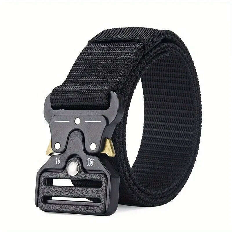 KIMLUD, Men's Belt Outdoor Multi Function Belt High Quality Canvas For Nylon Male Luxury Belts Women's Sports Jeans Belt Neutral Belts, StyleB-Black / 125cm, KIMLUD APPAREL - Womens Clothes