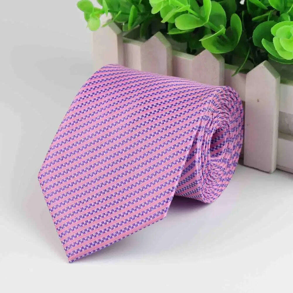 KIMLUD, Mens Business Tie Formal Striped Dot Jacquard Wedding Necktie 8CM Classic Corbata Neckwear Gravata, KIMLUD Womens Clothes