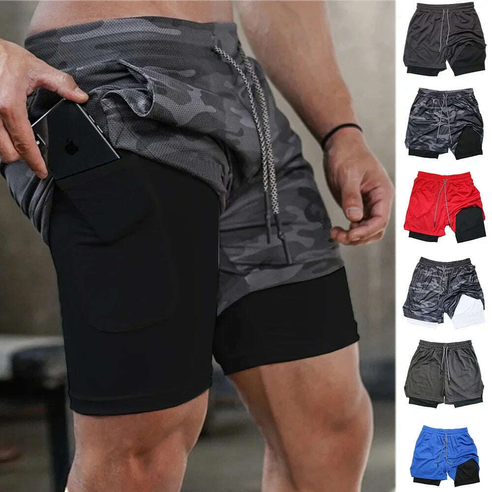 KIMLUD, Men's Multi Pocket Shorts, Gym Beach Training Casual Sports Shorts, Tight Fitting, Daily Style, KIMLUD Womens Clothes