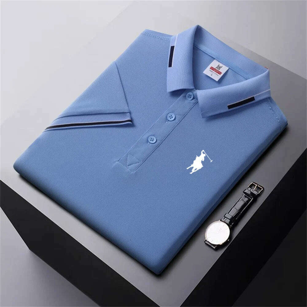 KIMLUD, Men's Quick-Drying Breathable Polo Shirt High-End Casual Fashion Business Sports Short-Sleeved POLO, 4 / XXXL, KIMLUD APPAREL - Womens Clothes