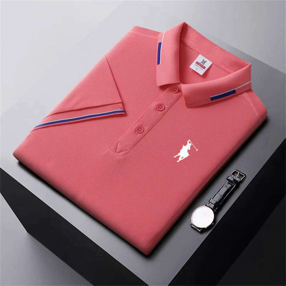 Men's Quick-Drying Breathable Polo Shirt High-End Casual Fashion Business Sports Short-Sleeved POLO - KIMLUD