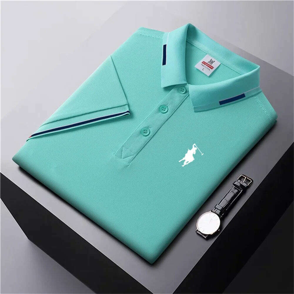 Men's Quick-Drying Breathable Polo Shirt High-End Casual Fashion Business Sports Short-Sleeved POLO - KIMLUD