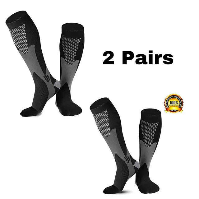 KIMLUD, Men's Sports Compression Socks Varicose Veins Cycling Socks Nursing Running Compression Socks Nurse Outdoor Natural Hiking, ZH500 / L XL, KIMLUD APPAREL - Womens Clothes