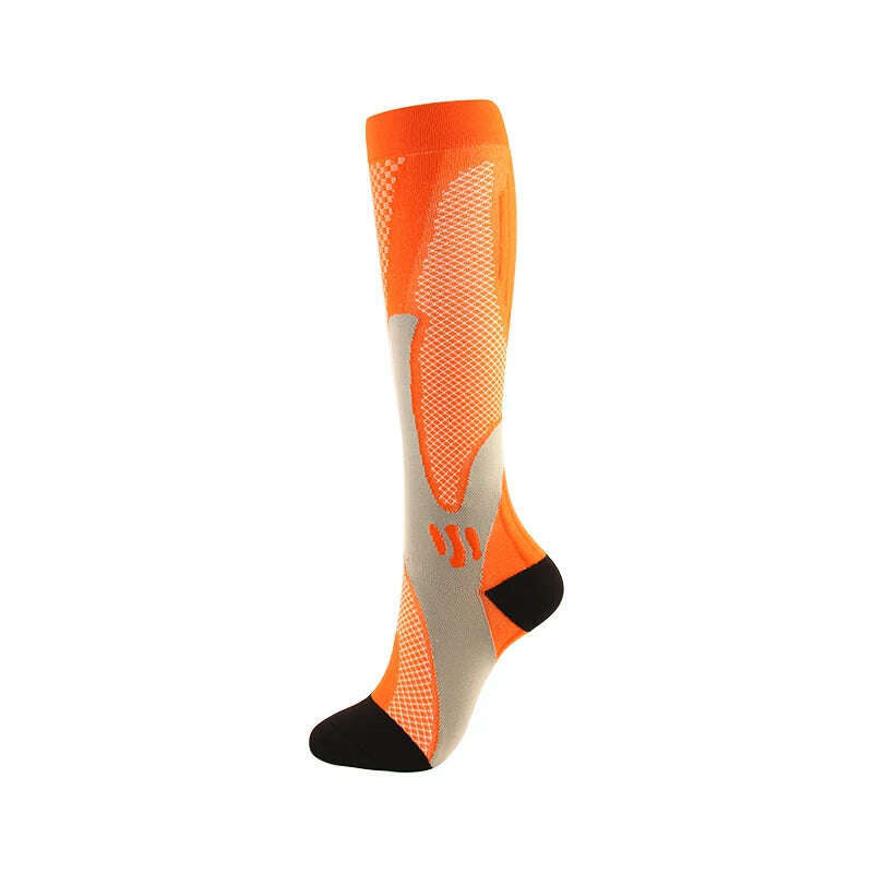 KIMLUD, Men's Sports Compression Socks Varicose Veins Cycling Socks Nursing Running Compression Socks Nurse Outdoor Natural Hiking, 33168 / L XL, KIMLUD APPAREL - Womens Clothes