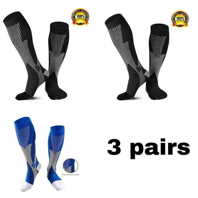 KIMLUD, Men's Sports Compression Socks Varicose Veins Cycling Socks Nursing Running Compression Socks Nurse Outdoor Natural Hiking, ZH512 / L XL, KIMLUD APPAREL - Womens Clothes