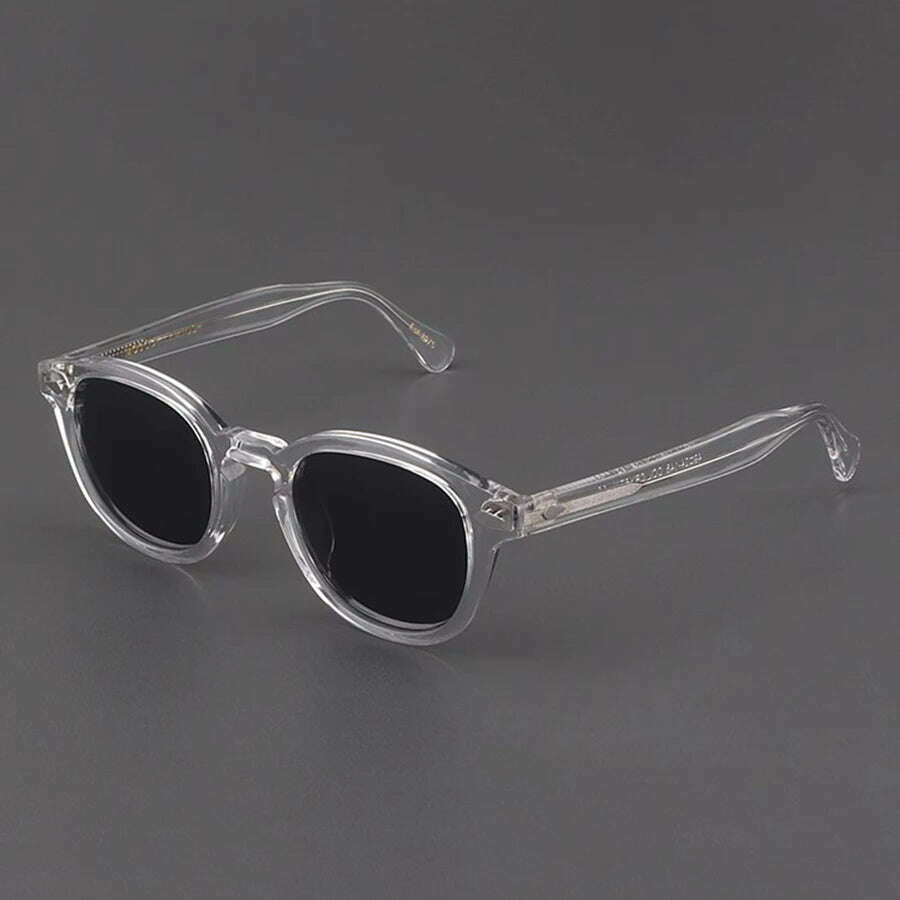 KIMLUD, Men's Sunglasses Lemtosh Woman Johnny Depp Polarized Sun Glasses Acetate Frame Luxury Brand Vintage Driver's Shade, clear-gray / Size 49mm no box, KIMLUD Womens Clothes