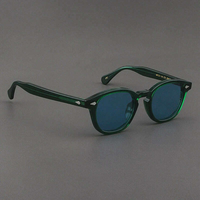 KIMLUD, Men's Sunglasses Lemtosh Woman Johnny Depp Polarized Sun Glasses Acetate Frame Luxury Brand Vintage Driver's Shade, green-blue / Size 49mm no box, KIMLUD Womens Clothes