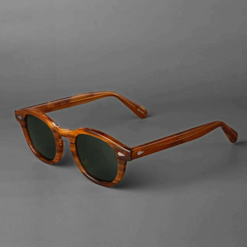 KIMLUD, Men's Sunglasses Lemtosh Woman Johnny Depp Polarized Sun Glasses Acetate Frame Luxury Brand Vintage Driver's Shade, linen-green / Size 49mm no box, KIMLUD Womens Clothes