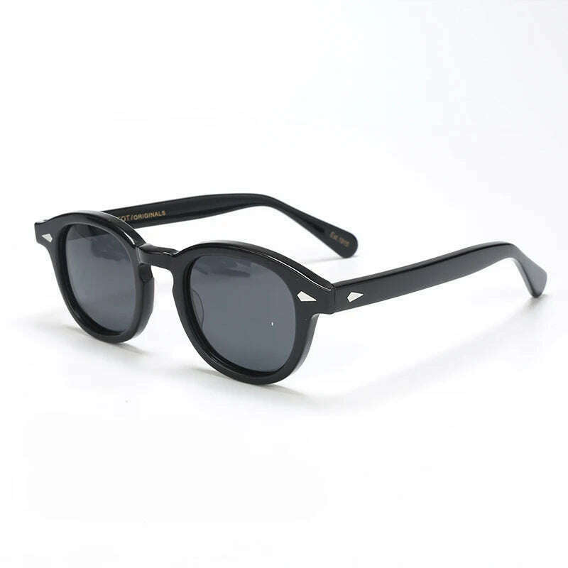 KIMLUD, Men's Sunglasses Lemtosh Woman Johnny Depp Polarized Sun Glasses Acetate Frame Luxury Brand Vintage Driver's Shade, black-gray / medium 46 no box, KIMLUD Womens Clothes