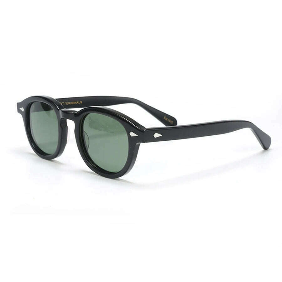 KIMLUD, Men's Sunglasses Lemtosh Woman Johnny Depp Polarized Sun Glasses Acetate Frame Luxury Brand Vintage Driver's Shade, black-green / medium 46 no box, KIMLUD Womens Clothes