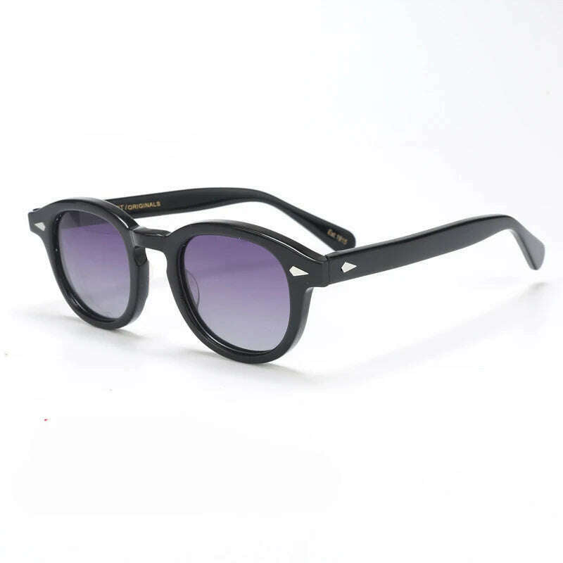 KIMLUD, Men's Sunglasses Lemtosh Woman Johnny Depp Polarized Sun Glasses Acetate Frame Luxury Brand Vintage Driver's Shade, black-purple / large 49 with box-P, KIMLUD Womens Clothes