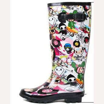 KIMLUD, Miaoguan 2022 Women Rainboots Non-slip Waterproof Rain Shoes Cartoons Rubber Mid Calf Casual Female Water Shoes Woman Galoshes, picture / 41, KIMLUD APPAREL - Womens Clothes