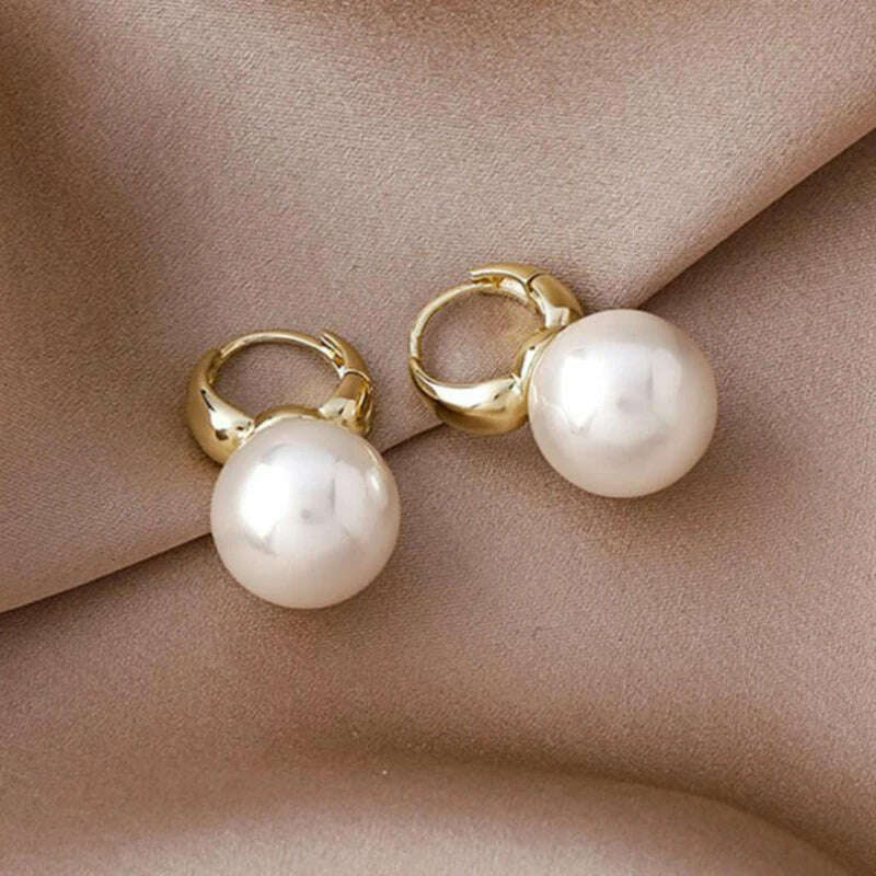 KIMLUD, MiHan Fashion Jewelry Elegant Temperament Simulated Pearl Drop Earrings For Women Wedding Gifts 2024 Trend New, KIMLUD Womens Clothes