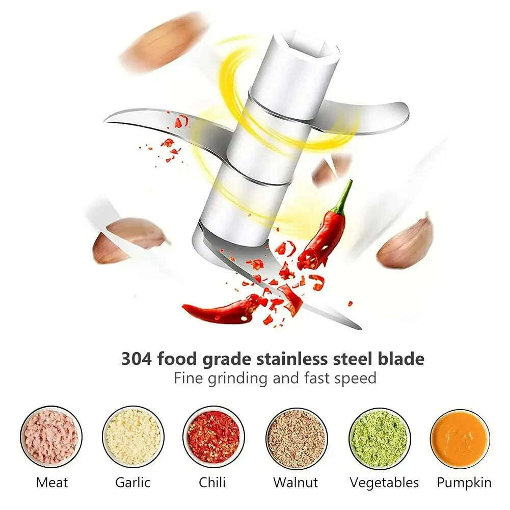 KIMLUD, Mini Wireless Electric Garlic Crusher 100ml/250ml Portable Chopper USB Charging Ginger Chili Vegetable Masher Machine Kitchen, KIMLUD Womens Clothes