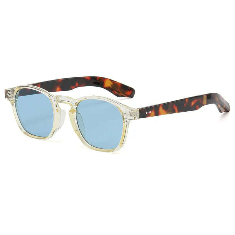 KIMLUD, MIZHO Original Brand Design PC Frames Gradient Tiny Sunglasses Women High Quality UVB Brown oculos de sol masculino Eyewear Men, MTY191 BlueClear / CHINA / photo color, KIMLUD Womens Clothes