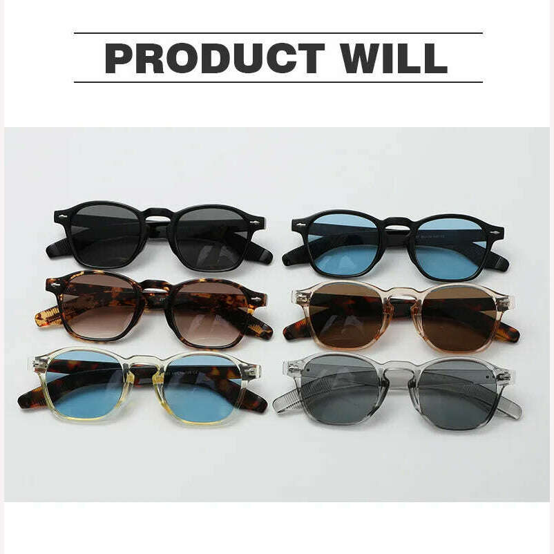 KIMLUD, MIZHO Original Brand Design PC Frames Gradient Tiny Sunglasses Women High Quality UVB Brown oculos de sol masculino Eyewear Men, KIMLUD Womens Clothes