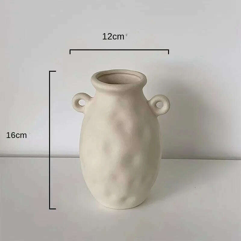 KIMLUD, Modern Simple Ceramic Art Vase Dried Flowers Flower Arrangement Ornaments Living Room TV Cabinet Bedroom Desktop Home Decoration, 13, KIMLUD APPAREL - Womens Clothes