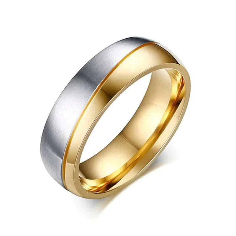 Modyle 2023 New Fashion Gold-color Rings For Women Man Wedding Ring 316l Stainless Steel Promise Jewelry - KIMLUD