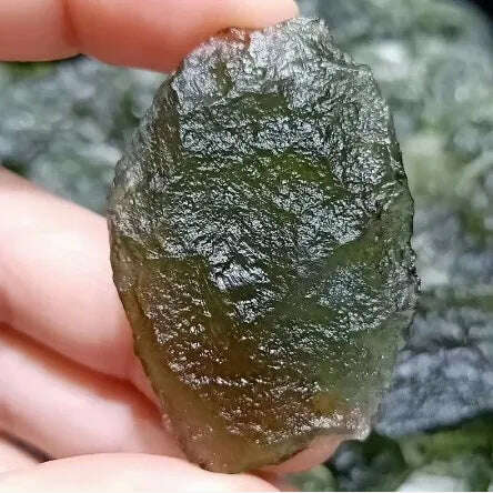 Moldavite Natural Czech Meteorite Impact Glass Rough Stone Crystal Energy Stone - KIMLUD