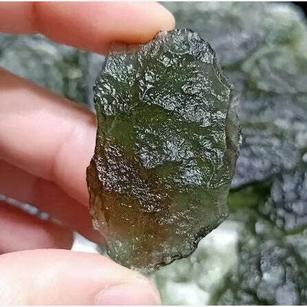 Moldavite Natural Czech Meteorite Impact Glass Rough Stone Crystal Energy Stone - KIMLUD