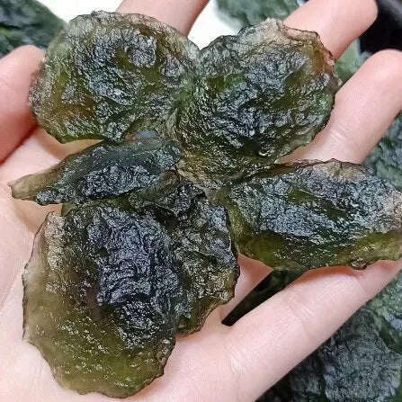 KIMLUD, Moldavite Natural Czech Meteorite Impact Glass Rough Stone Crystal Energy Stone, KIMLUD Womens Clothes