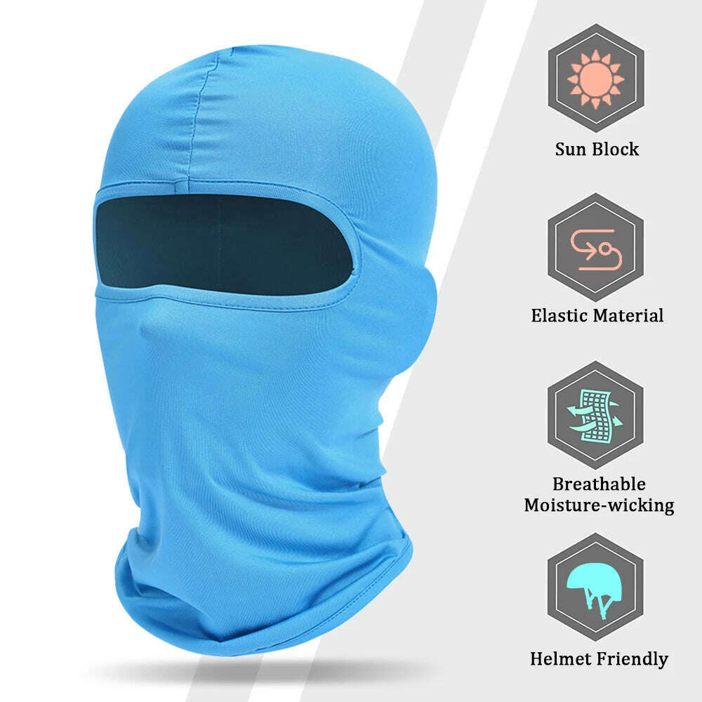 KIMLUD, Motorcycle Balaclava Full Face Cover Warmer Windproof Breathable Motorbike Motocross Cycling Biker Cycling Anti-UV Men Helmet, KIMLUD Womens Clothes