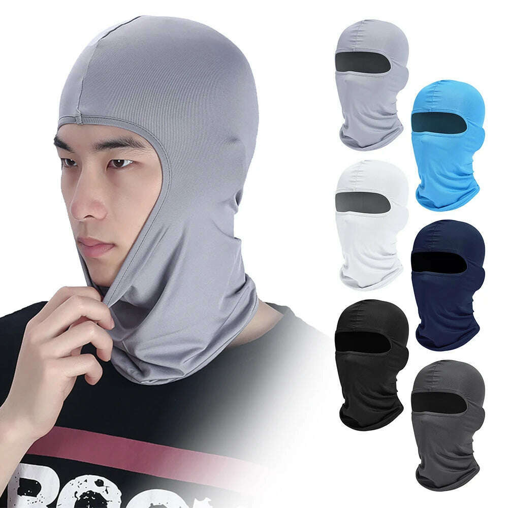 KIMLUD, Motorcycle Balaclava Full Face Cover Warmer Windproof Breathable Motorbike Motocross Cycling Biker Cycling Anti-UV Men Helmet, KIMLUD Womens Clothes