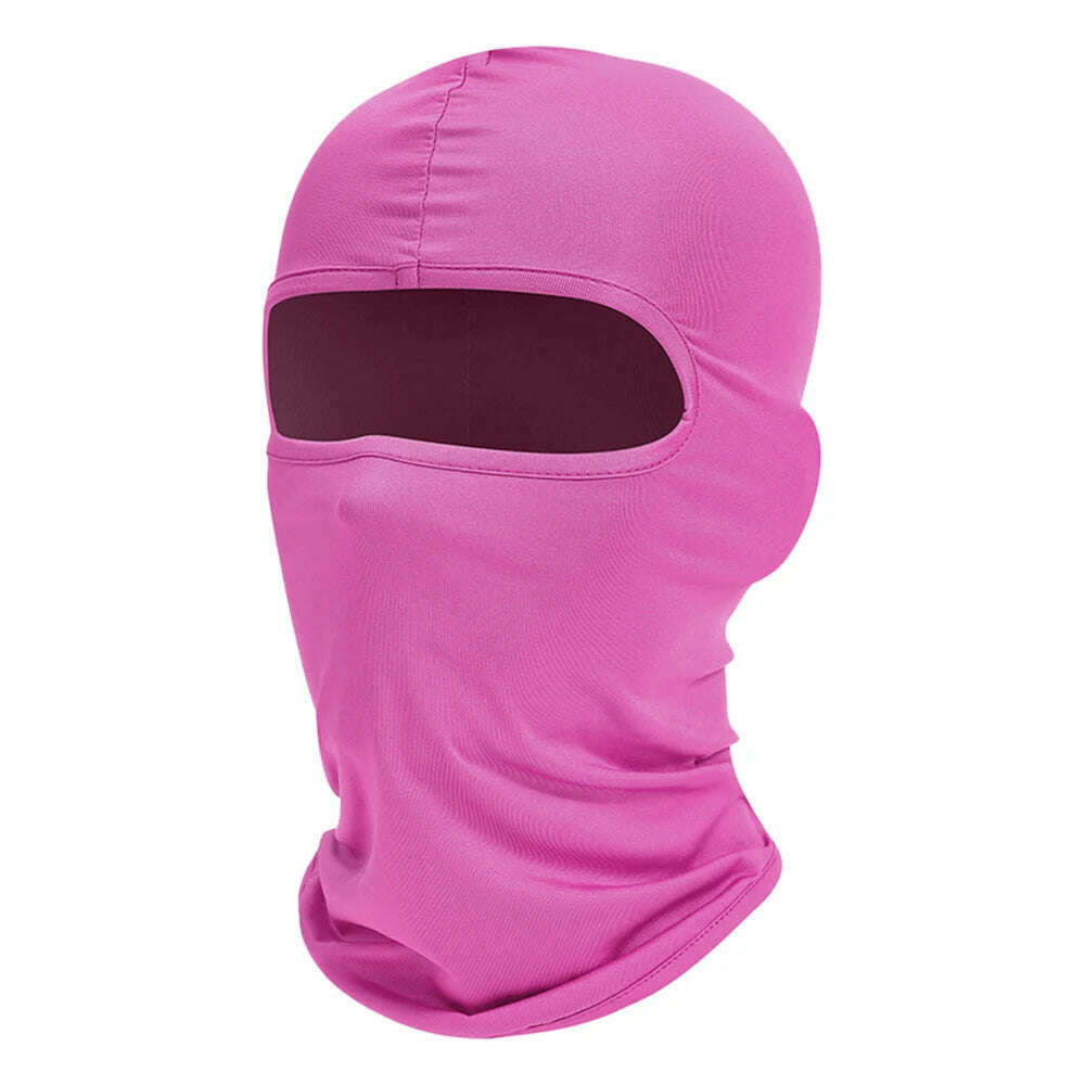 KIMLUD, Motorcycle Balaclava Full Face Cover Warmer Windproof Breathable Motorbike Motocross Cycling Biker Cycling Anti-UV Men Helmet, Rose, KIMLUD APPAREL - Womens Clothes