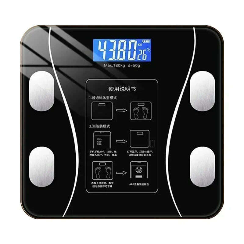 KIMLUD, Multi-functional Human Electronic Scale Home Weight Scale Professional Fat Smart Bluetooth Measurement Height Weight, KIMLUD Womens Clothes