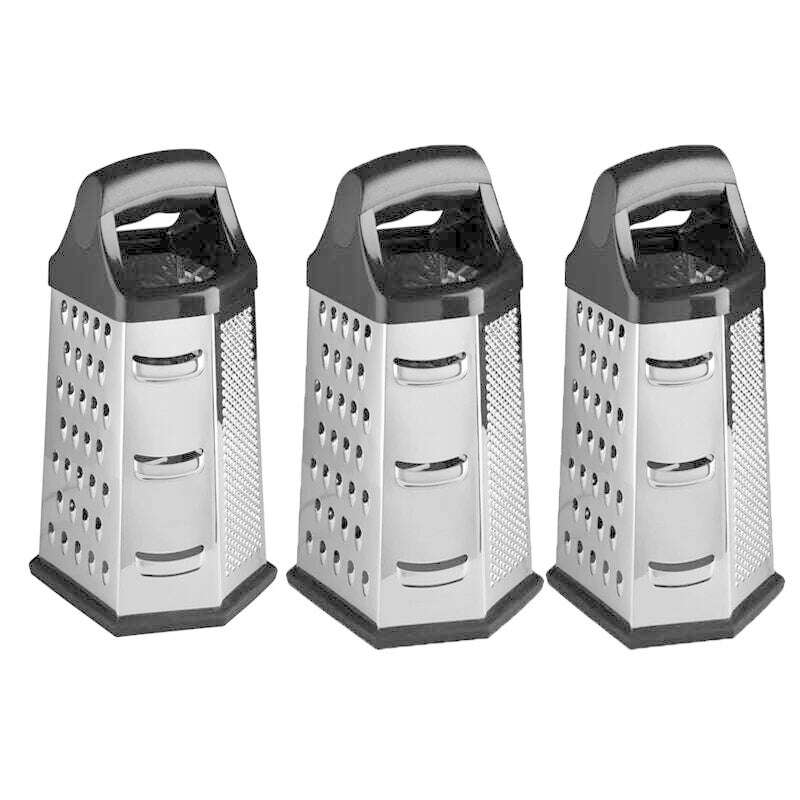 KIMLUD, Multifunctional Vegetables Box Grater Stainless Steel 6 Sides Slicer Shredders Manual Cheese Potato Graters Kitchen Accessories, 3pc, KIMLUD APPAREL - Womens Clothes