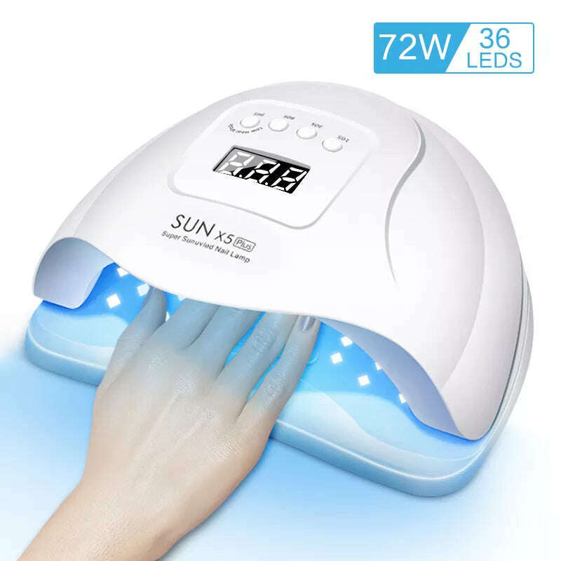 Nail Dryer LED Nail Lamp UV Lamp for Curing All Gel Nail Polish With Motion Sensing Manicure Pedicure Salon Tool - KIMLUD