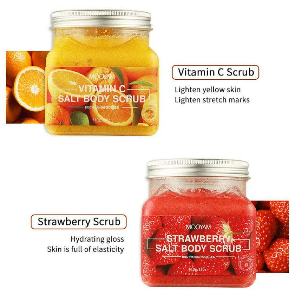 Natural Body Exfoliator Moisturizing Fruit Bath Body Scrub for Nourishing Essential Body Care - KIMLUD