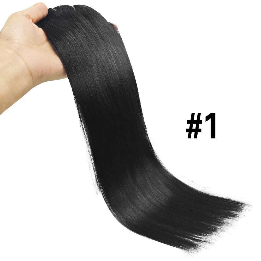 KIMLUD, Natural Straight Clip in Hair Extensions Human Hair Seamless Clip in Extensions 100% Unprocessed Full Head Brazilian Virgin Hair, 1 / 120g / 24inches, KIMLUD APPAREL - Womens Clothes