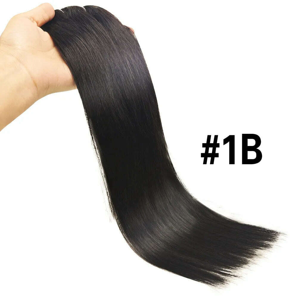 KIMLUD, Natural Straight Clip in Hair Extensions Human Hair Seamless Clip in Extensions 100% Unprocessed Full Head Brazilian Virgin Hair, 1B / 120g / 26inches, KIMLUD APPAREL - Womens Clothes