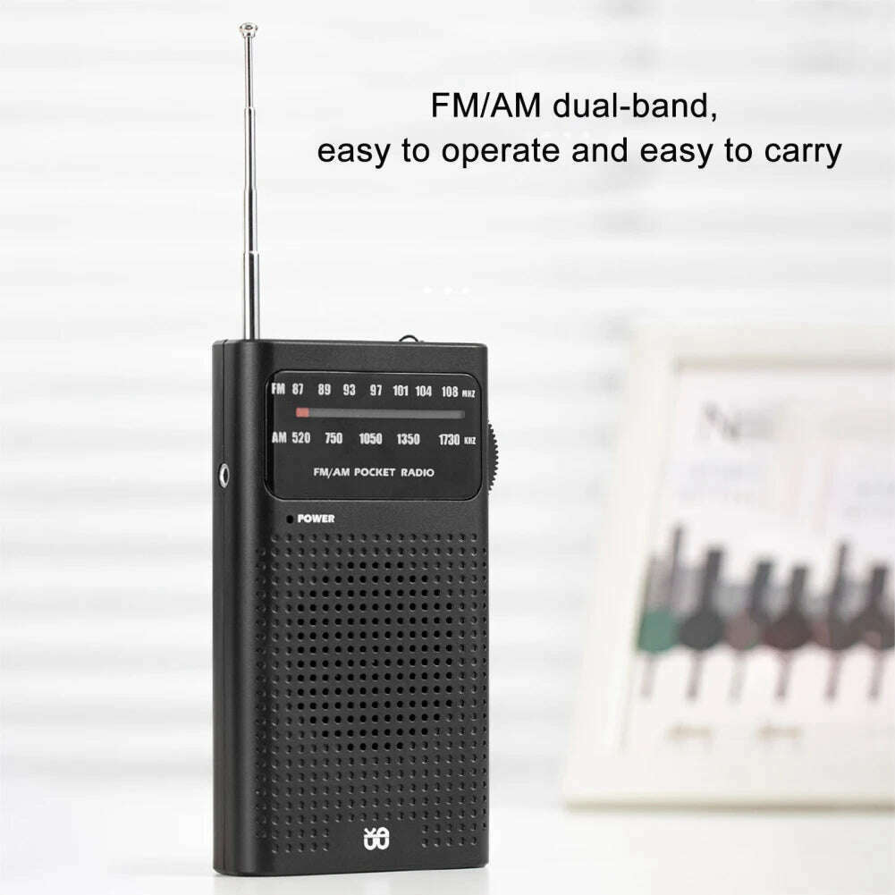 KIMLUD, New AM FM Radio Battery Operated Portable Pocket Radio Telescopic Antenna Radios Player For Senior Home Walking, KIMLUD Womens Clothes