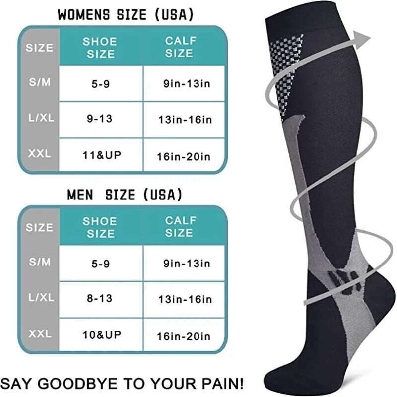 KIMLUD, New Arrival Stockings Compression Golf Sport Socks Medical Nursing Stockings Prevent Varicose Veins Socks Fit For Rugby Socks, KIMLUD Womens Clothes