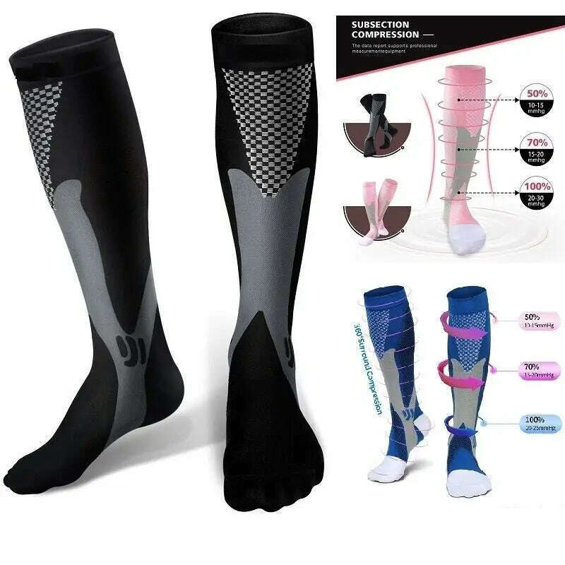 KIMLUD, New Arrival Stockings Compression Golf Sport Socks Medical Nursing Stockings Prevent Varicose Veins Socks Fit For Rugby Socks, KIMLUD Womens Clothes